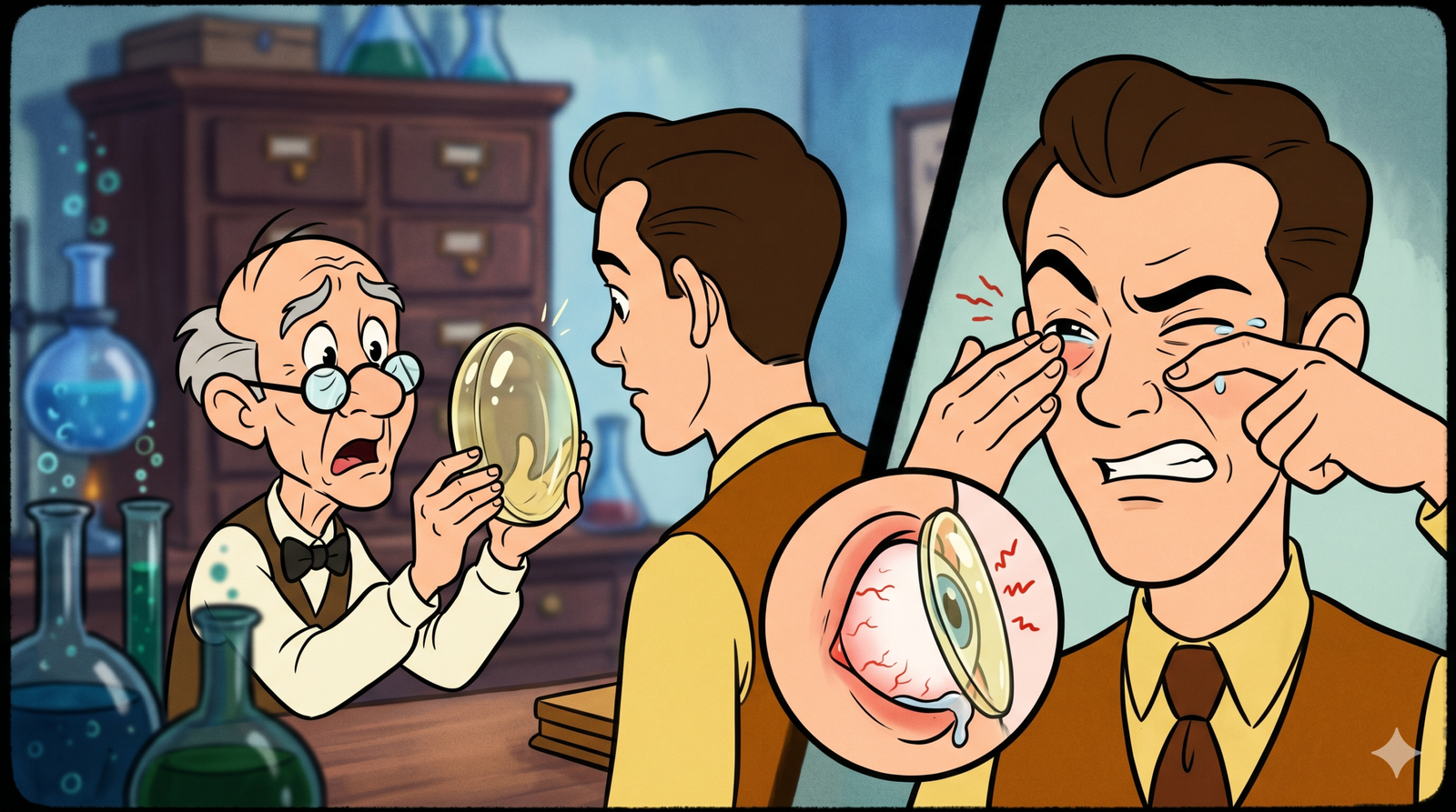 Early hard contact lens technology