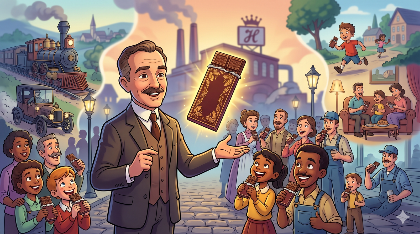 Milton S. Hershey and the early Hershey chocolate bar