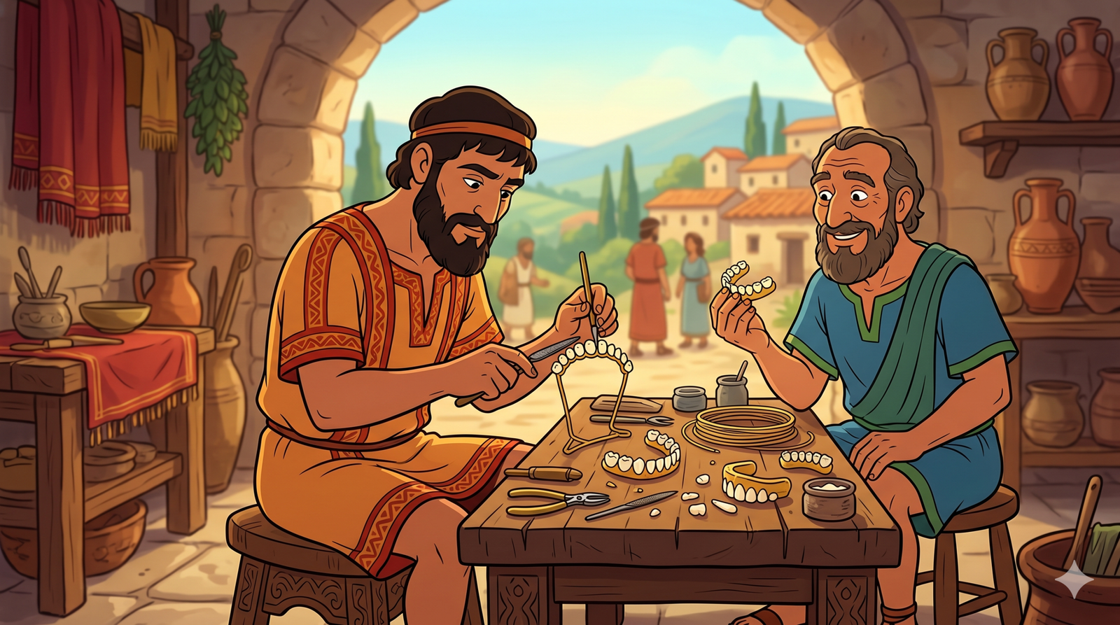 Ancient Etruscan artificial teeth and dentures