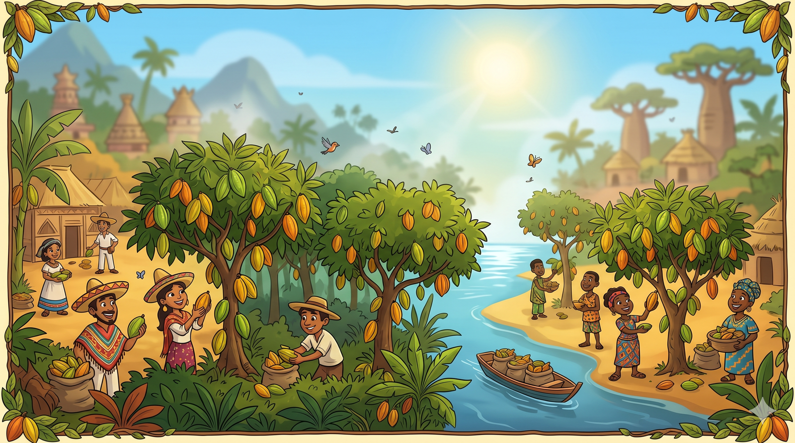 Tropical cacao-growing region