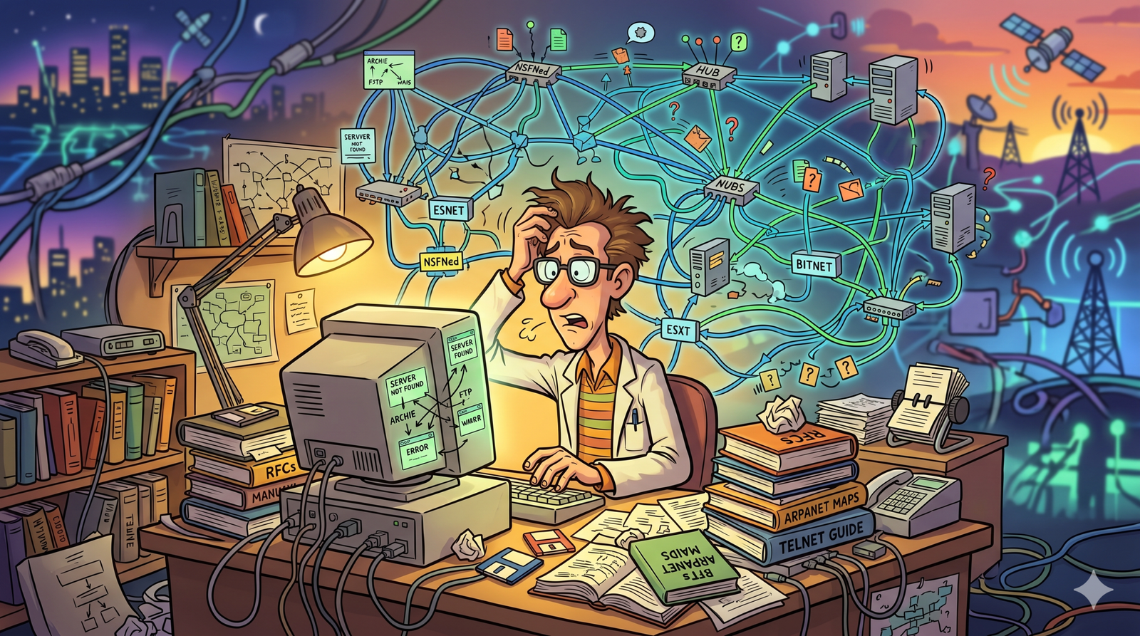 Early computer network and information systems