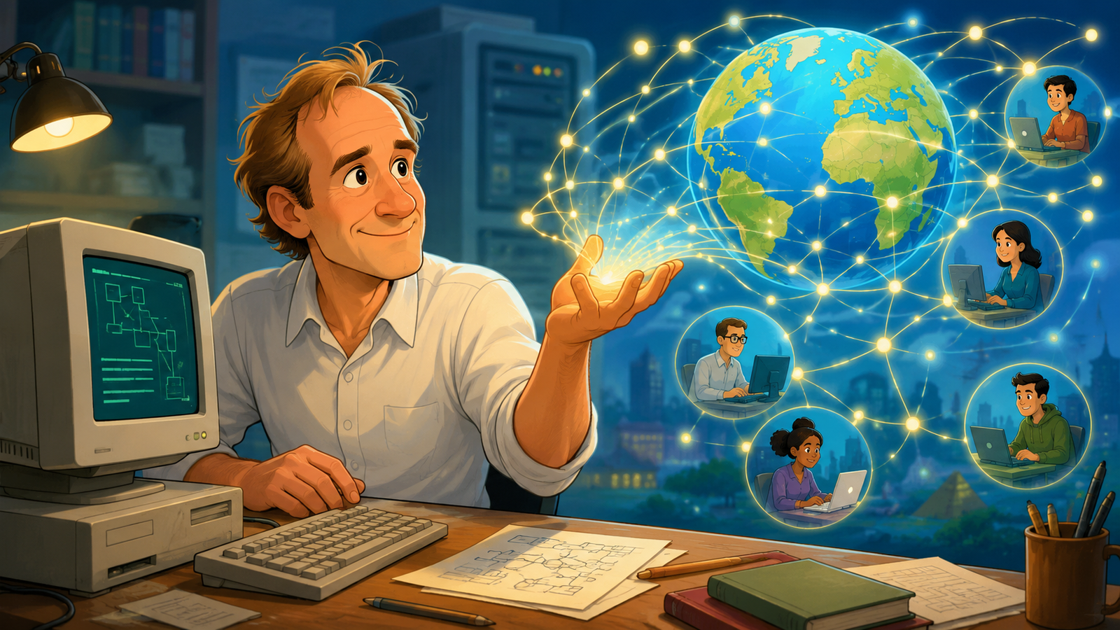 World Wide Web concept showing global digital connections