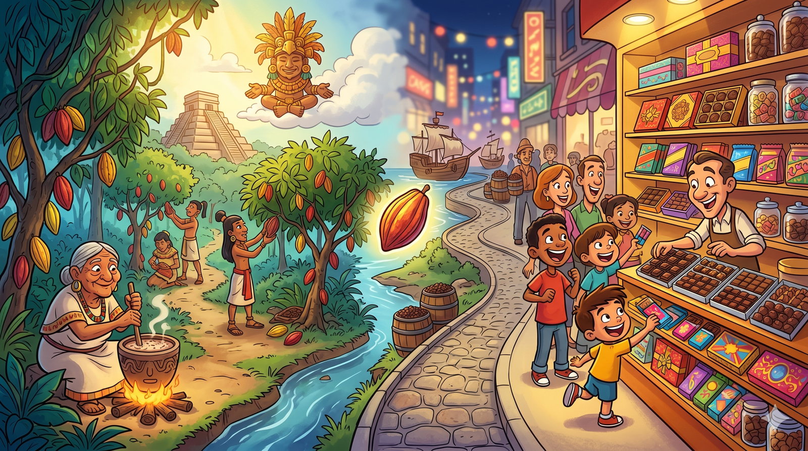 The journey of chocolate from cacao to the world