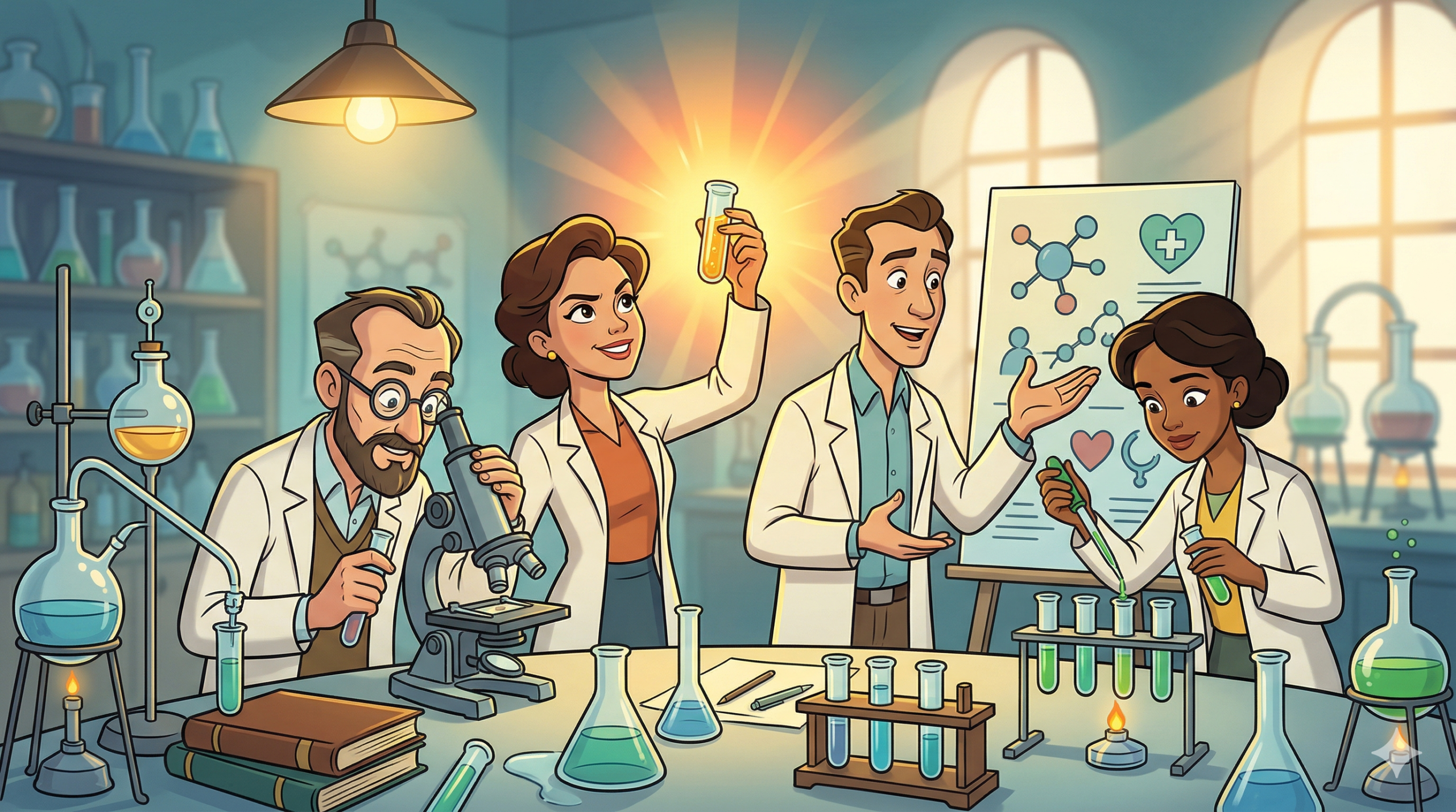 Scientists researching infectious diseases