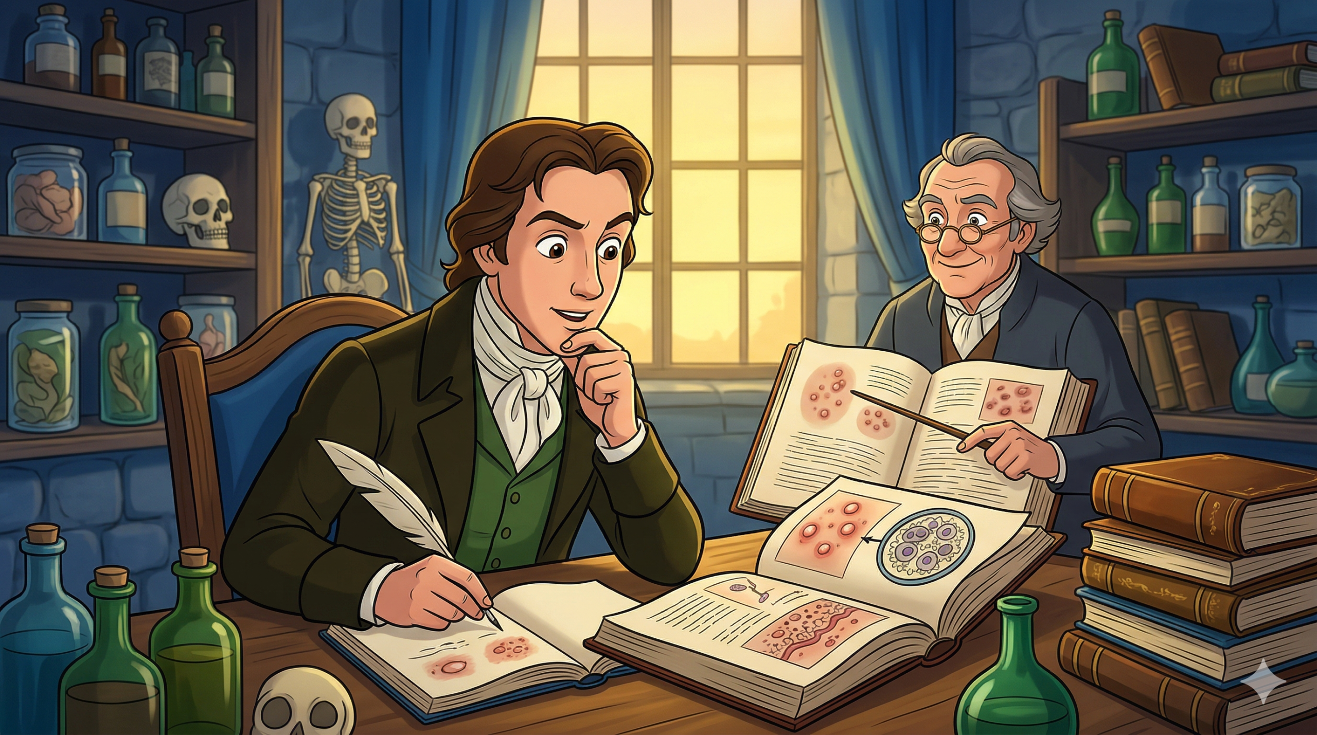 Edward Jenner studying nature