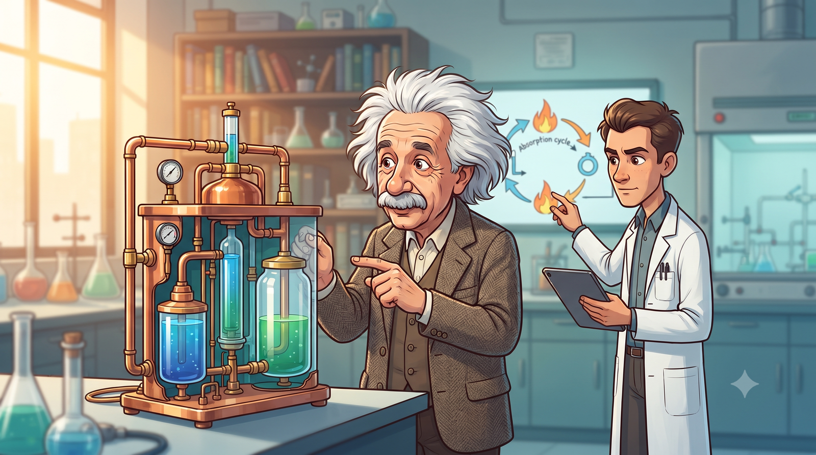 Albert Einstein and Leo Szilard refrigeration invention