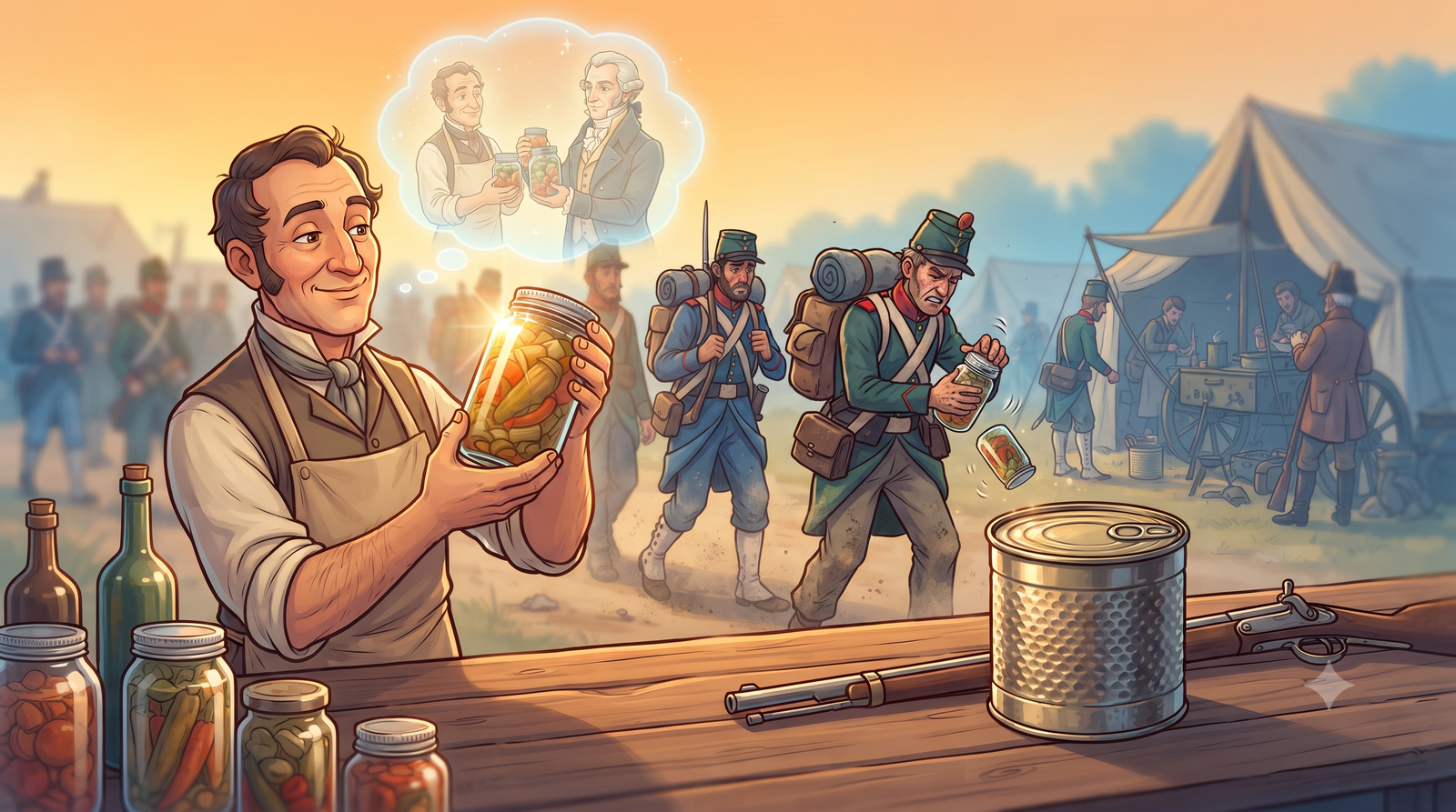 Napoleon era soldiers and the challenge of preserving food