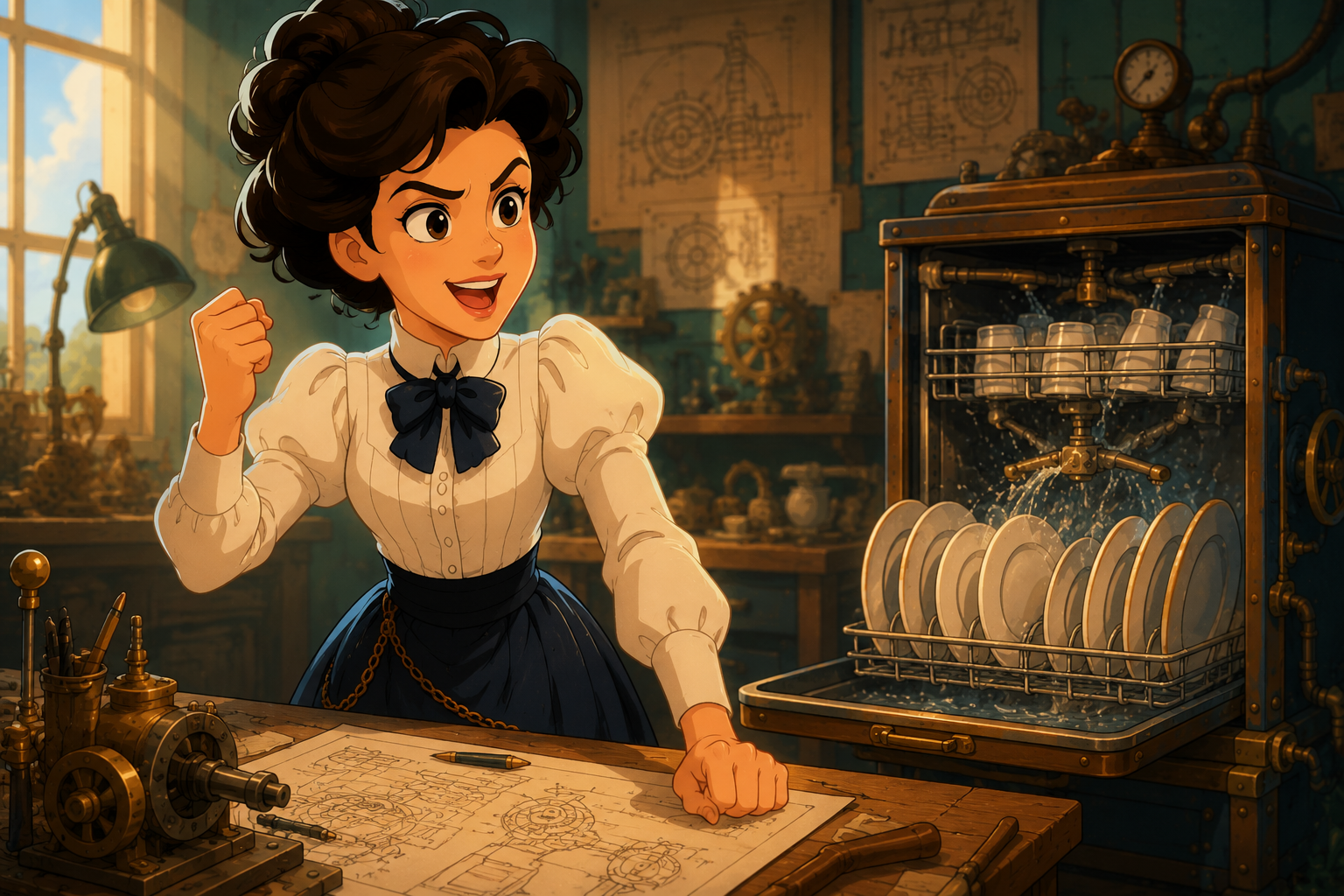 Wire rack system used in Josephine Cochrane's dishwasher