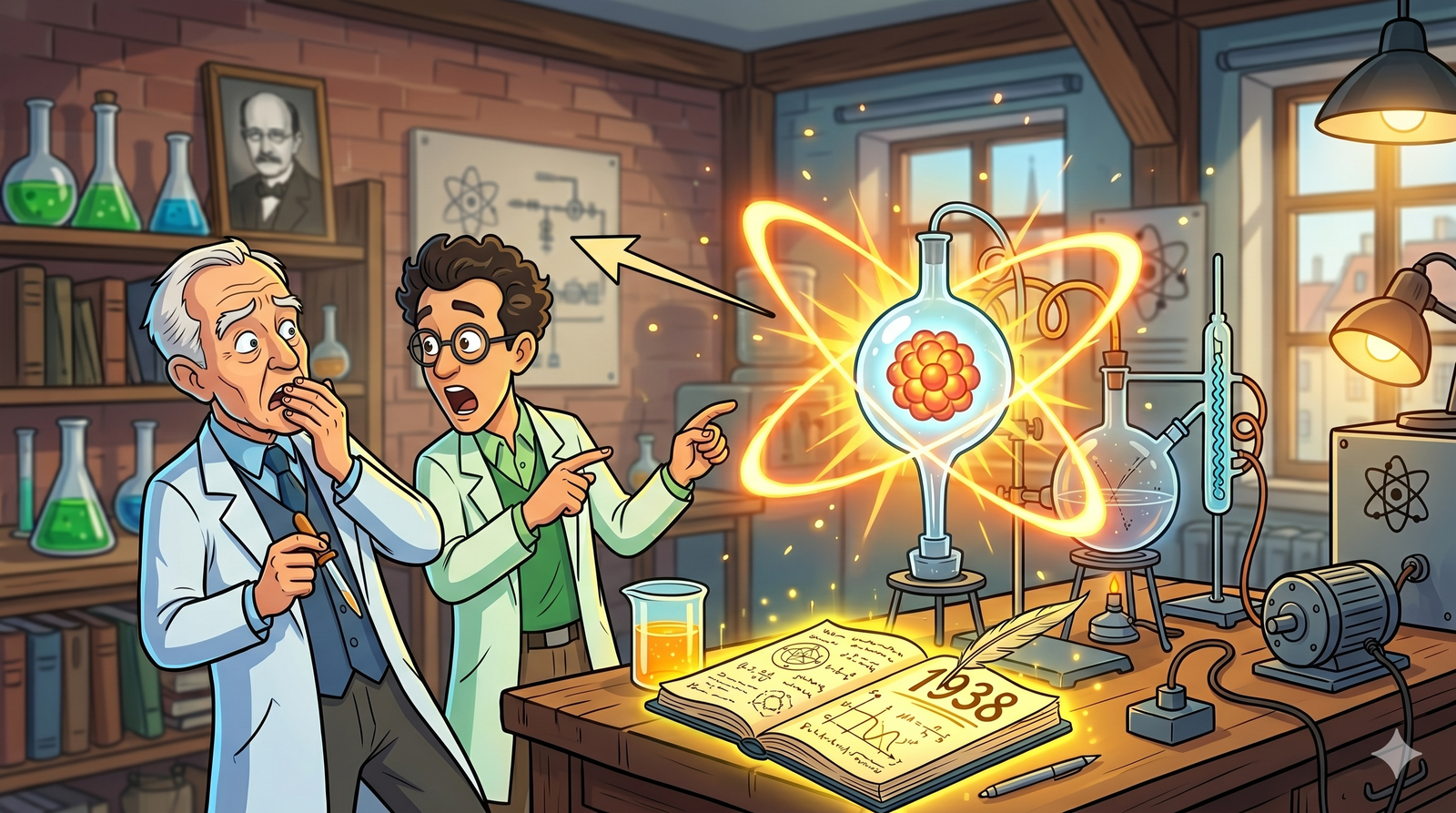Otto Hahn and Fritz Strassmann nuclear research