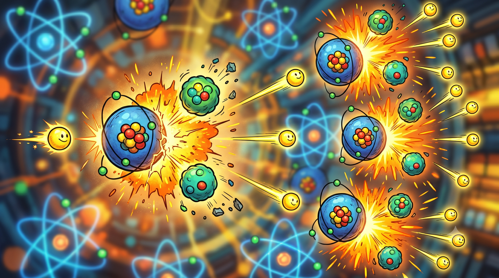 Uranium-235 chain reaction