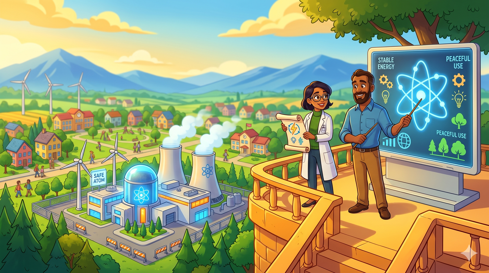 Nuclear power plant and peaceful nuclear energy