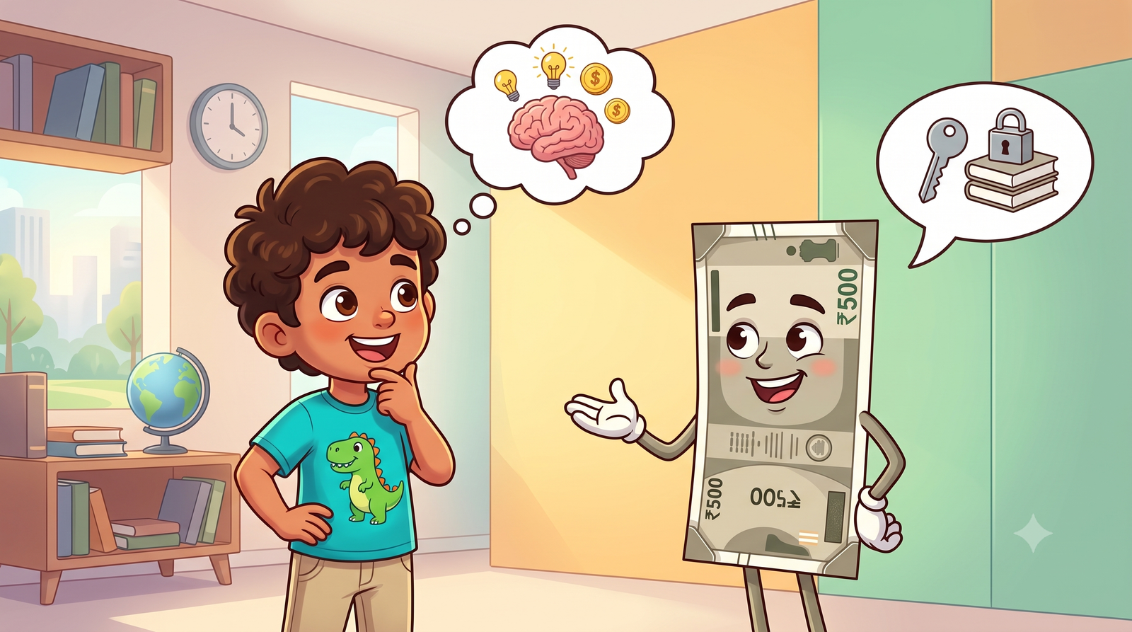 Adu and Roro reflecting on what they discovered about money